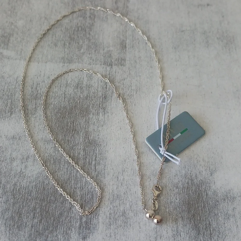 Mia Fiore Dyadema Sterling Silver 925 Twisted Adjust Necklace Up to 24